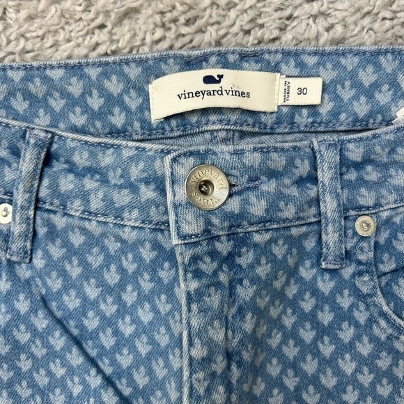 Vineyard Vines Jeans Womens 30 Jamie High Rise Block Print Preppy Summer Denim - Picture 2 of 5